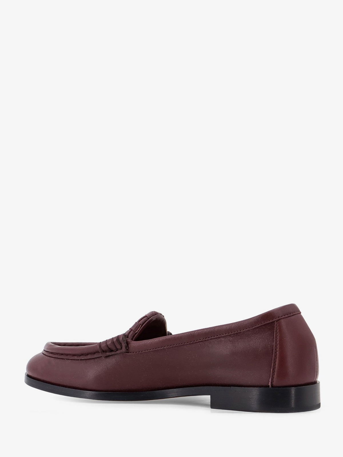 Bottega Veneta Women's Silenzio Leather Loafers DEEP MAHOGANY