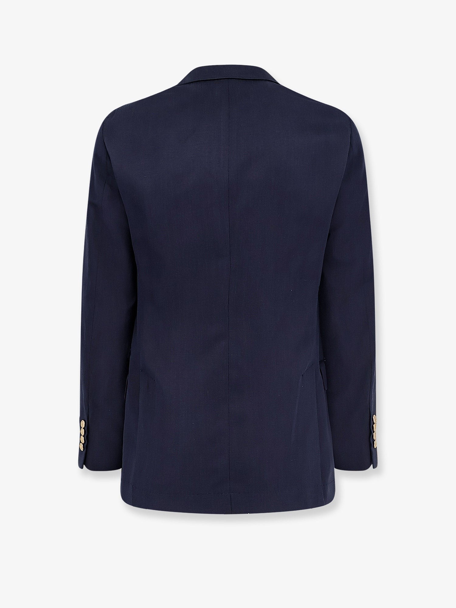 Brunello Cucinelli Men's Silk Twill and Linen Élavé Blazer Blue