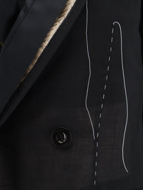 Sacai Women's Silk and Organza Blazer Black