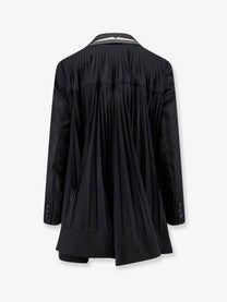 Sacai Women's Silk and Organza Blazer Black
