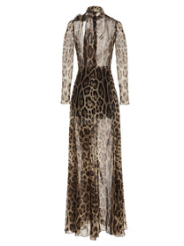 Dolce &amp; Gabbana Silk Blend Dress Brown