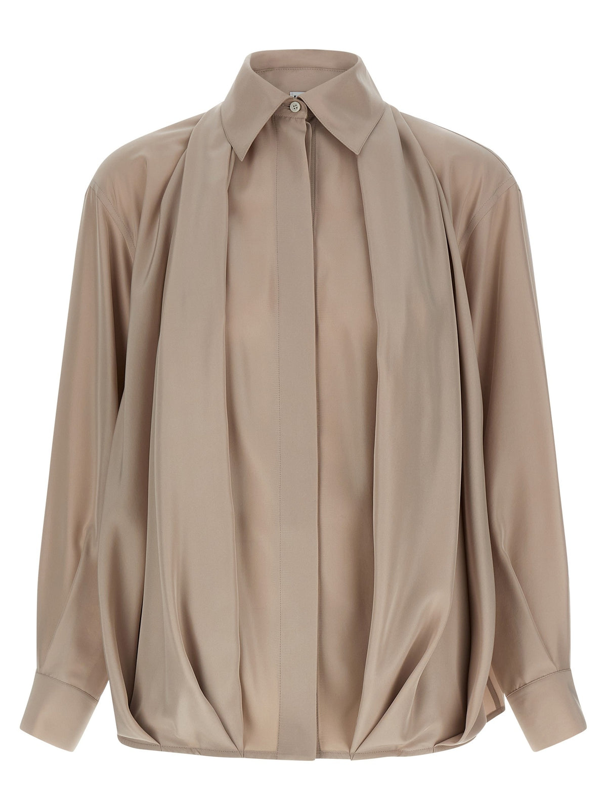 Loewe Silk Draped Shirt Blue