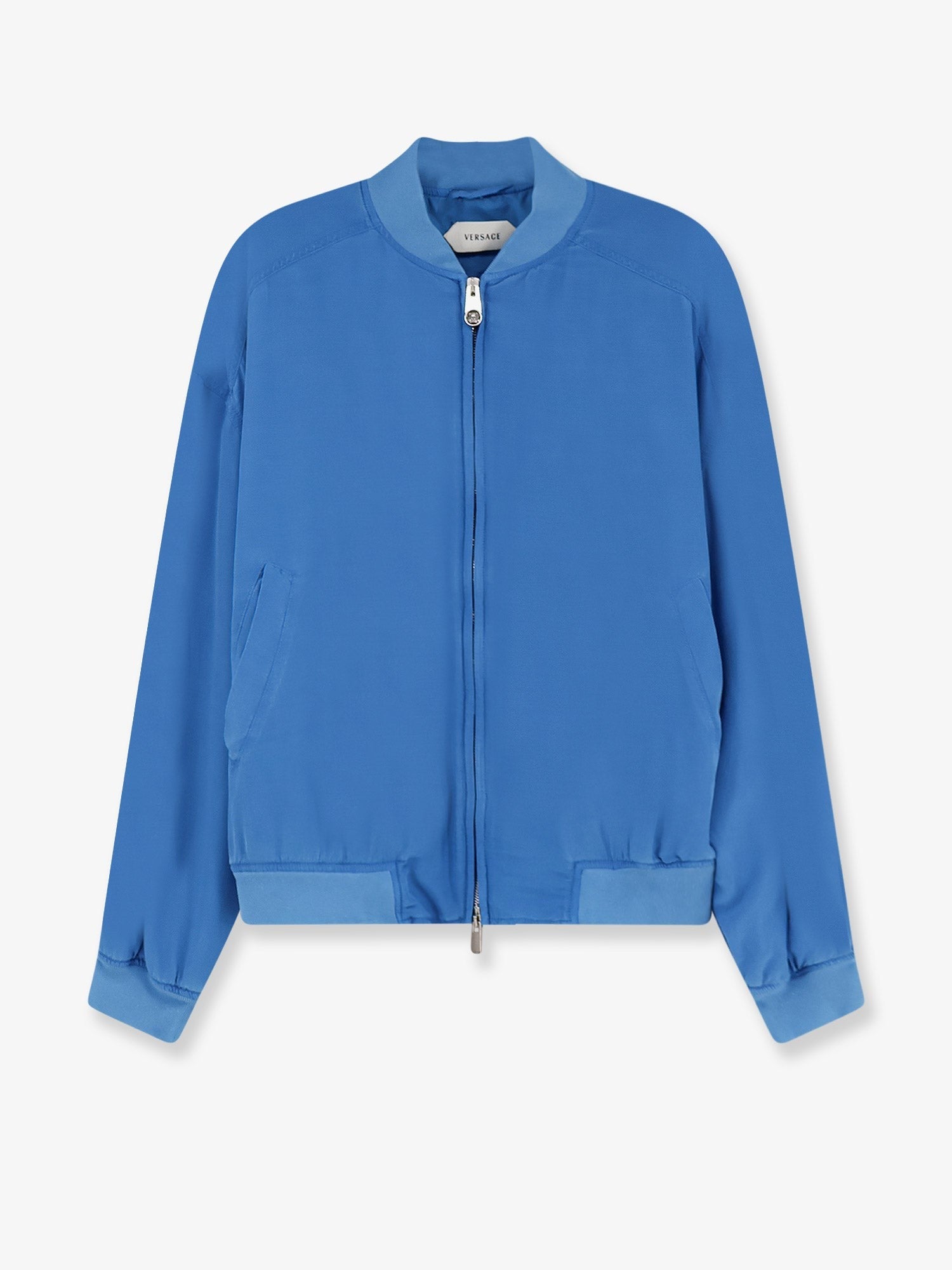 Versace Women's Silk Poplin Blouson Blue