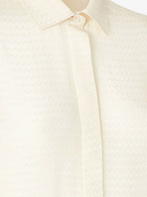 Fendi Women's Silk Jacquard Chemisier Dress White