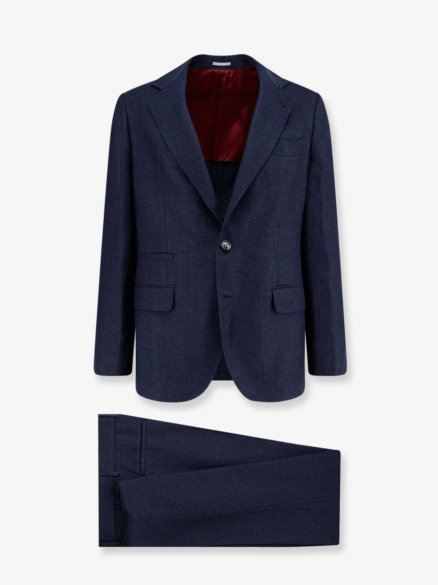 Brunello Cucinelli Men's Hopsack Dress Blue