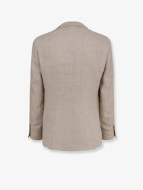 Brunello Cucinelli Men's Hopsack Dress Beige