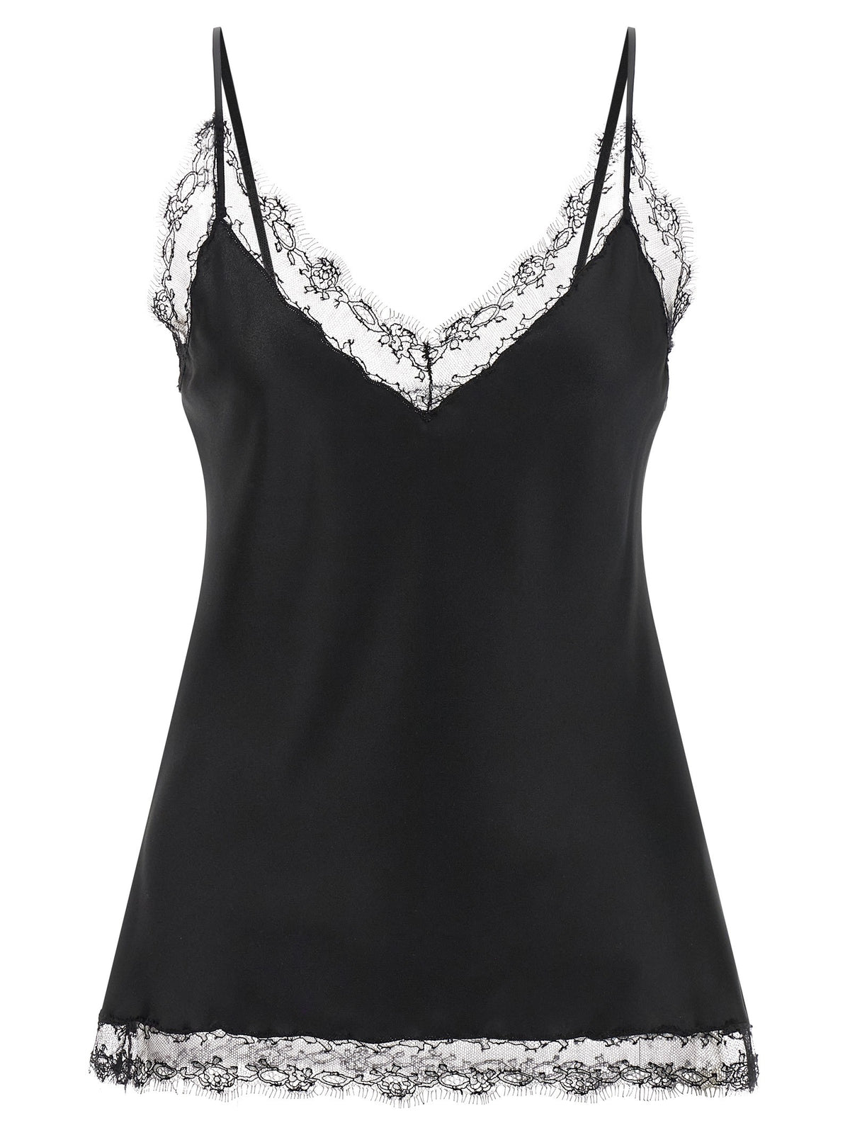 Ermanno Scervino Silk Lingerie Top Black