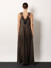 Rohe Women's Silk Long Dress Brown
