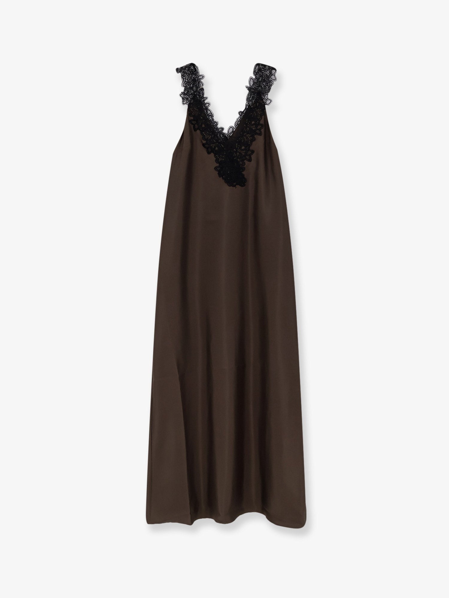 Rohe Women's Silk Long Dress Brown