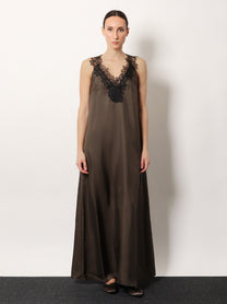 Rohe Women's Silk Long Dress Brown