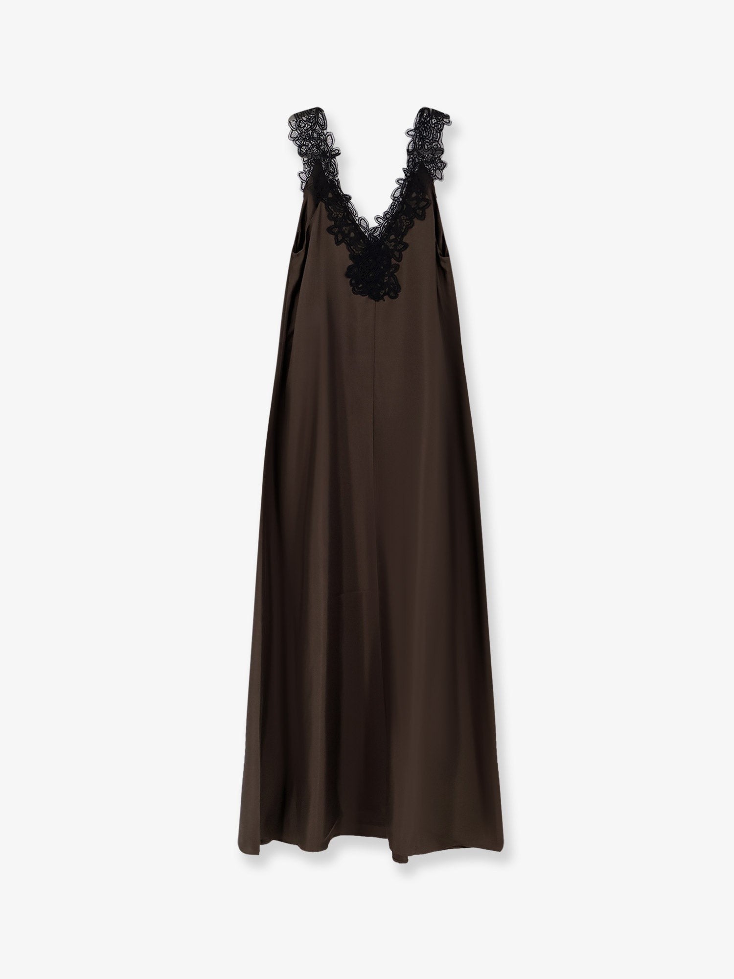 Rohe Women's Silk Long Dress Brown