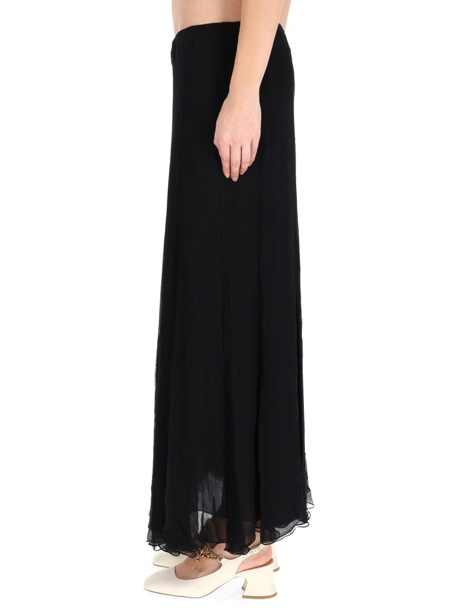 Chloé Women's Silk Muslin Maxi Skirt Black