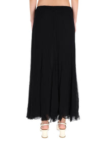 Chloé Women's Silk Muslin Maxi Skirt Black