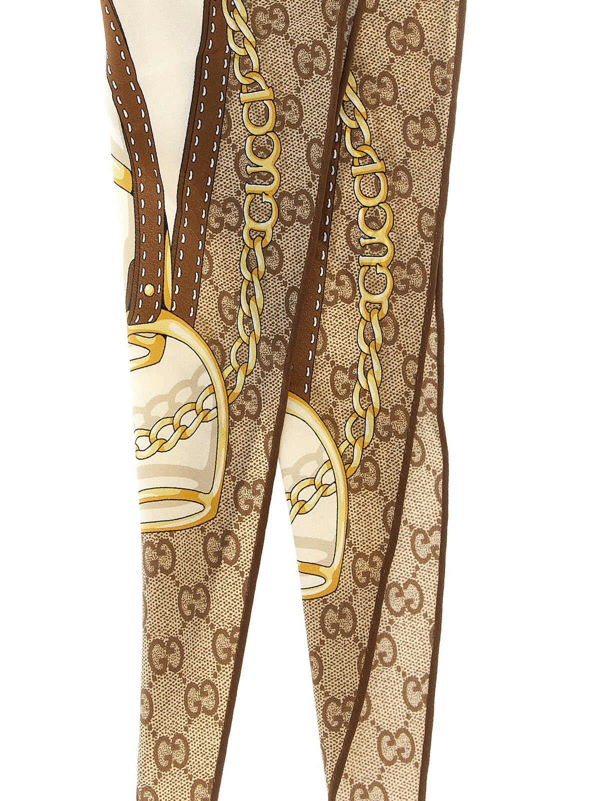 Gucci Silk Scarf Twill Beige