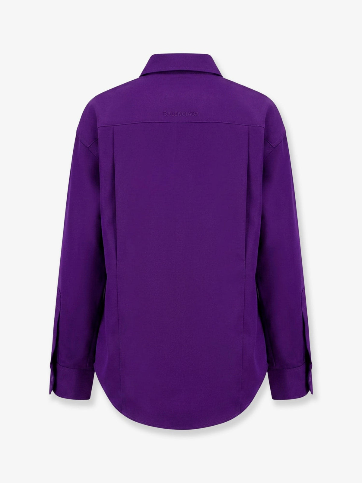 Balenciaga Women's Silk Shantung Shirt Purple