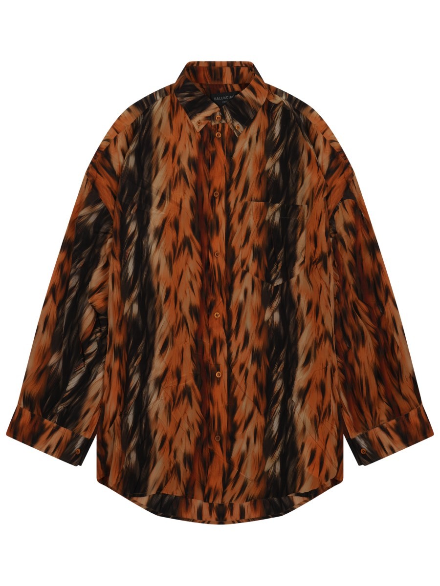 Balenciaga Women's Silk Shirt Brown