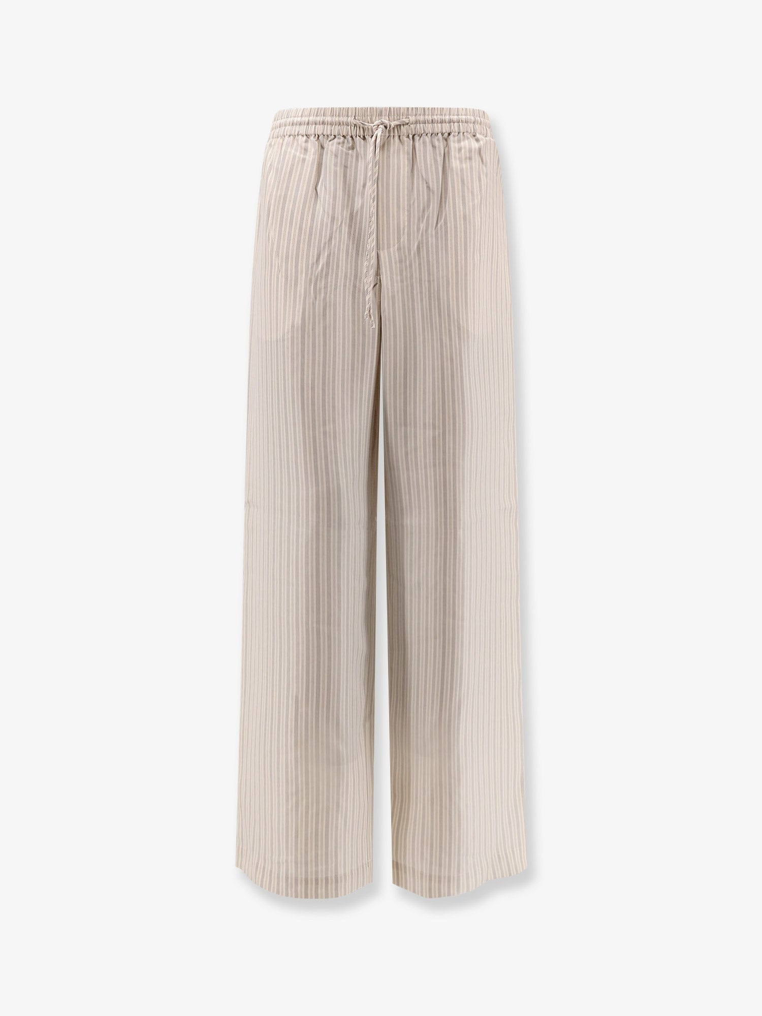 Rohe Women's Silk Striped Trousers White