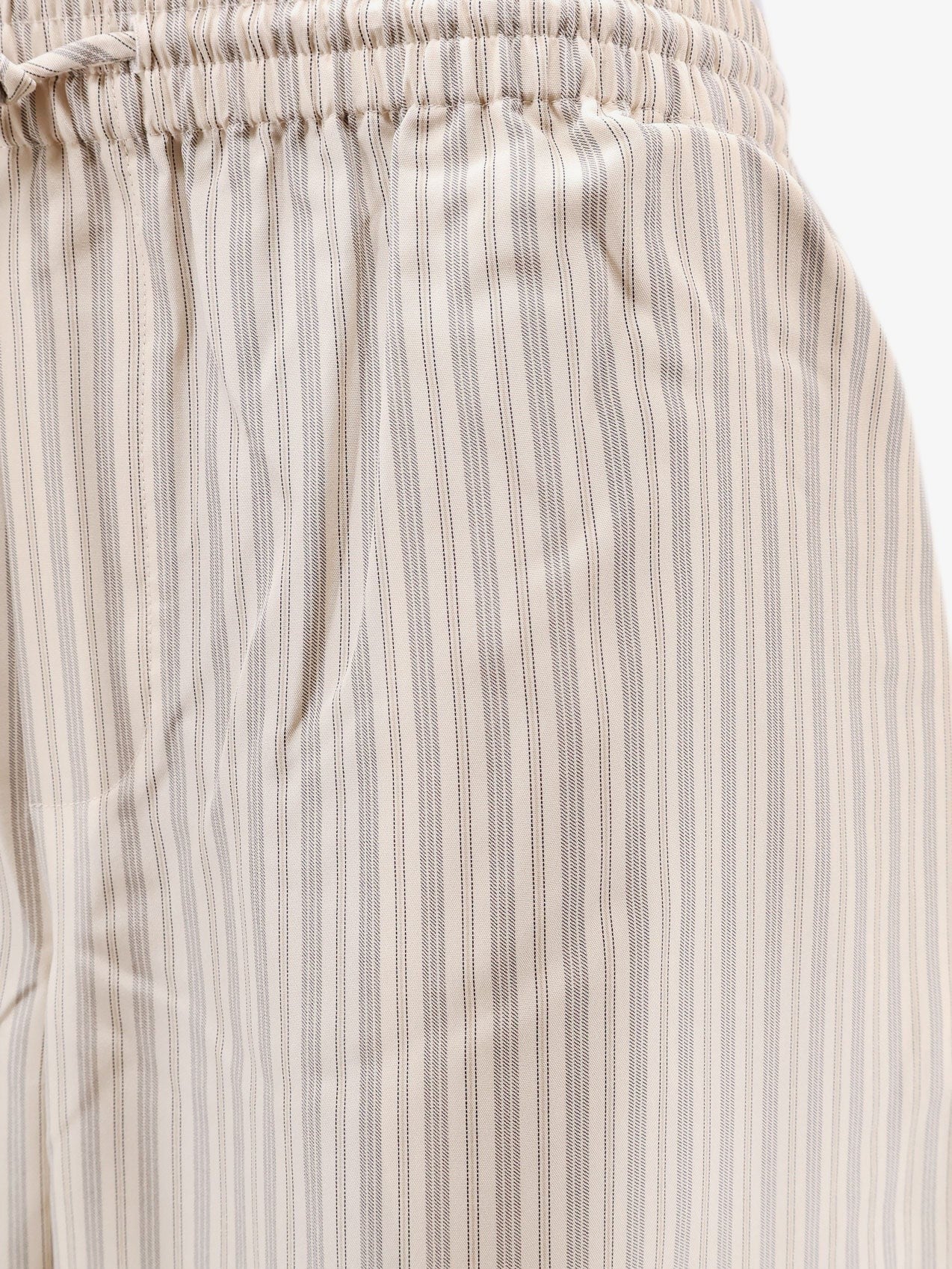 Rohe Women's Silk Striped Trousers White
