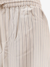 Rohe Women's Silk Striped Trousers White