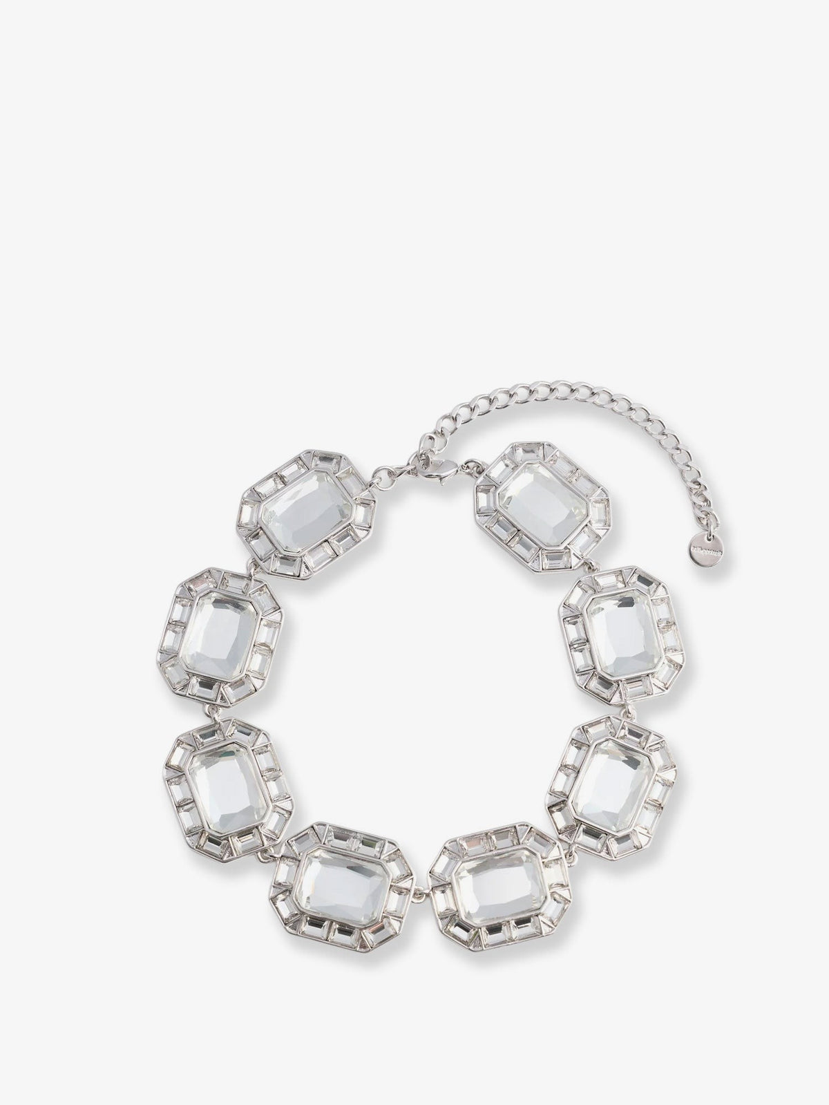 self-portrait Women's Silver Crystal Necklace Silver