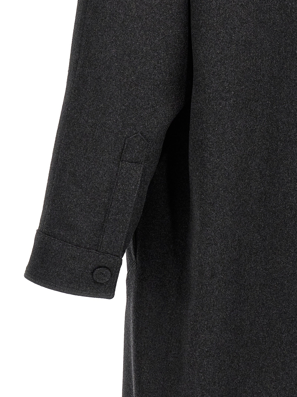 Fendi Single Breasted Cashmere Coat Grey