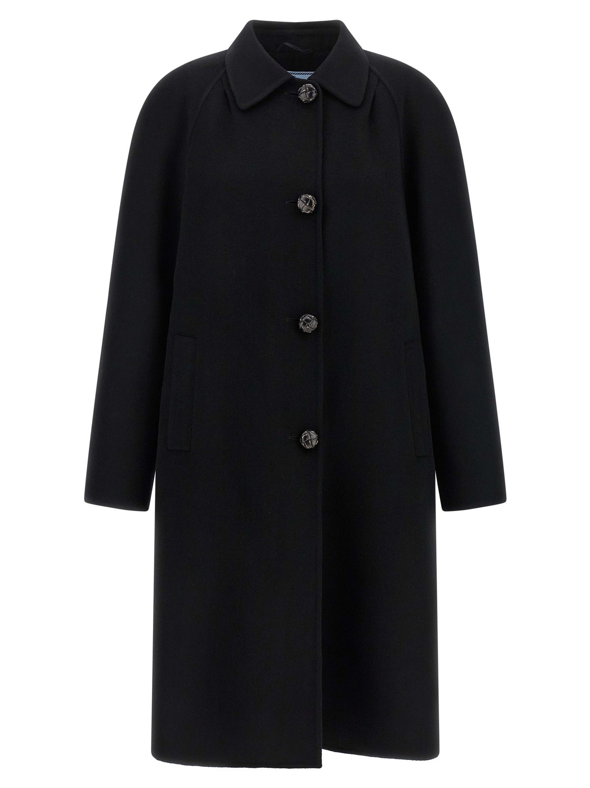 PRADA Single Breasted Coat Black