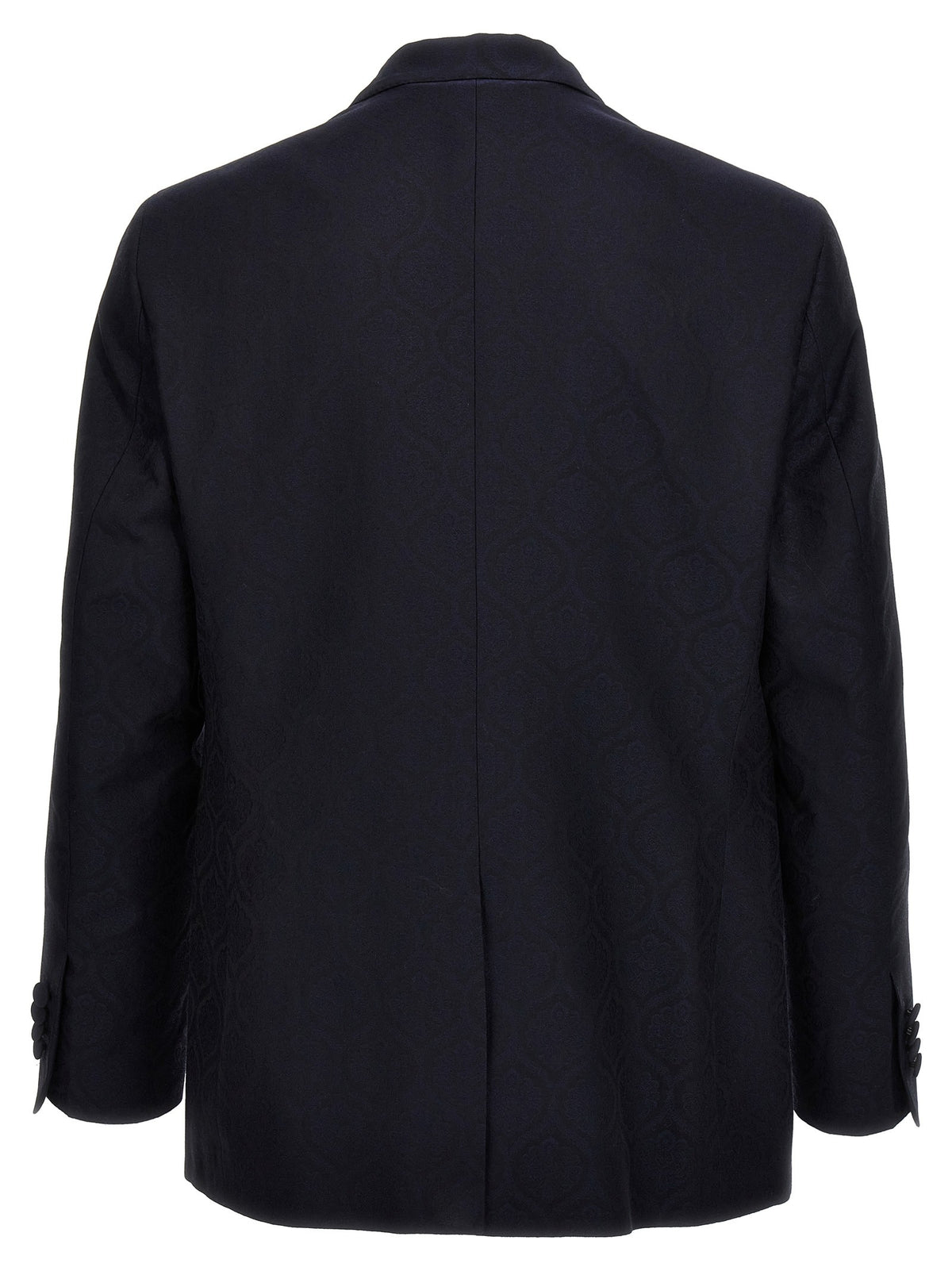 ETRO Single Breasted Jacquard Blazer Blue