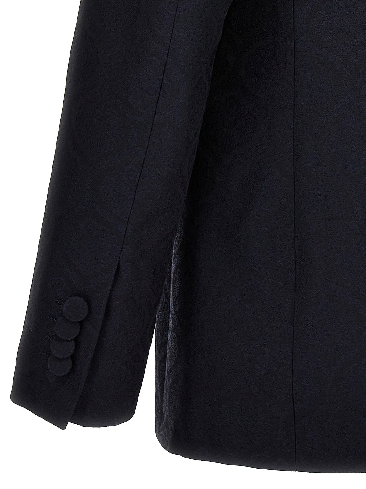 ETRO Single Breasted Jacquard Blazer Blue
