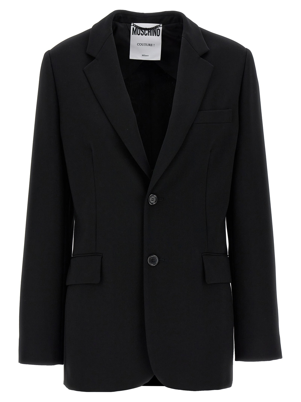 Moschino Single Breasted Martingale Blazer Black