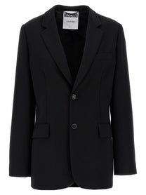 Moschino Single Breasted Martingale Blazer Black