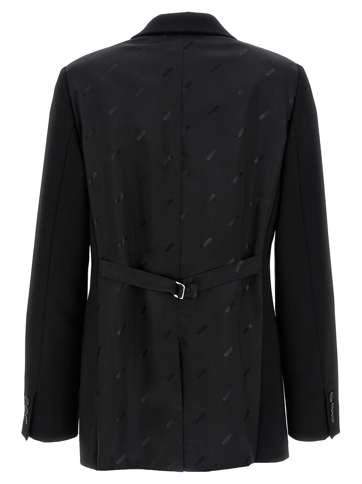 Moschino Single Breasted Martingale Blazer Black