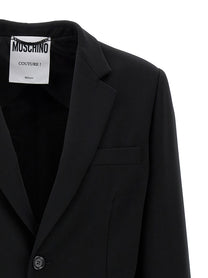 Moschino Single Breasted Martingale Blazer Black