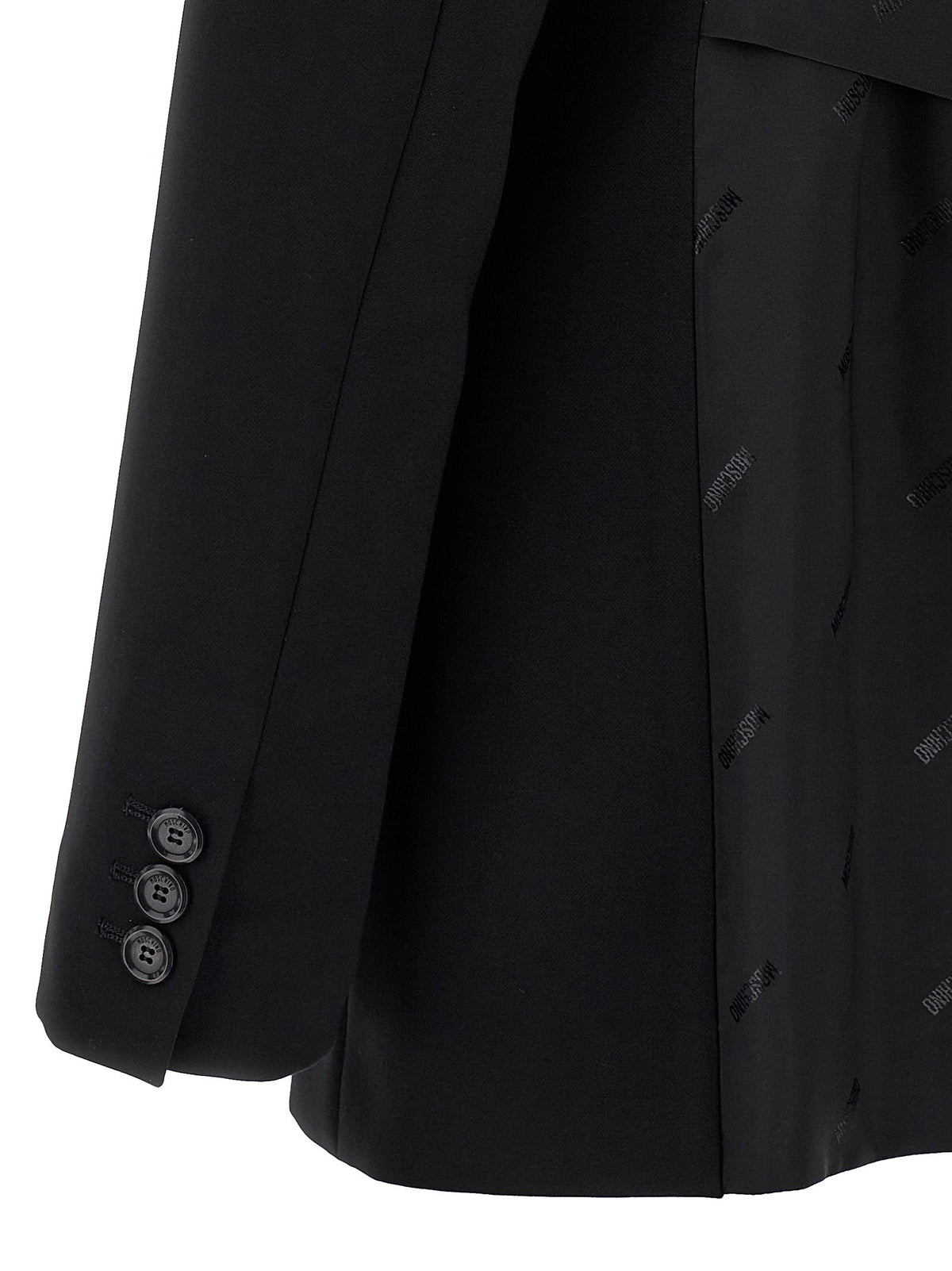 Moschino Single Breasted Martingale Blazer Black