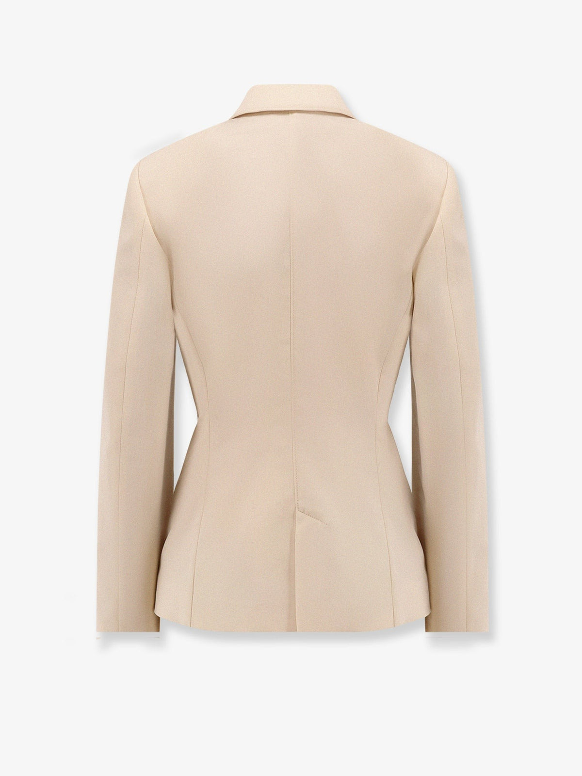 Lemaire Women's Single Breasted Wool and Viscose Blazer Beige