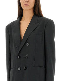 Ami Paris Women's Six Button Jacket Black, view 4