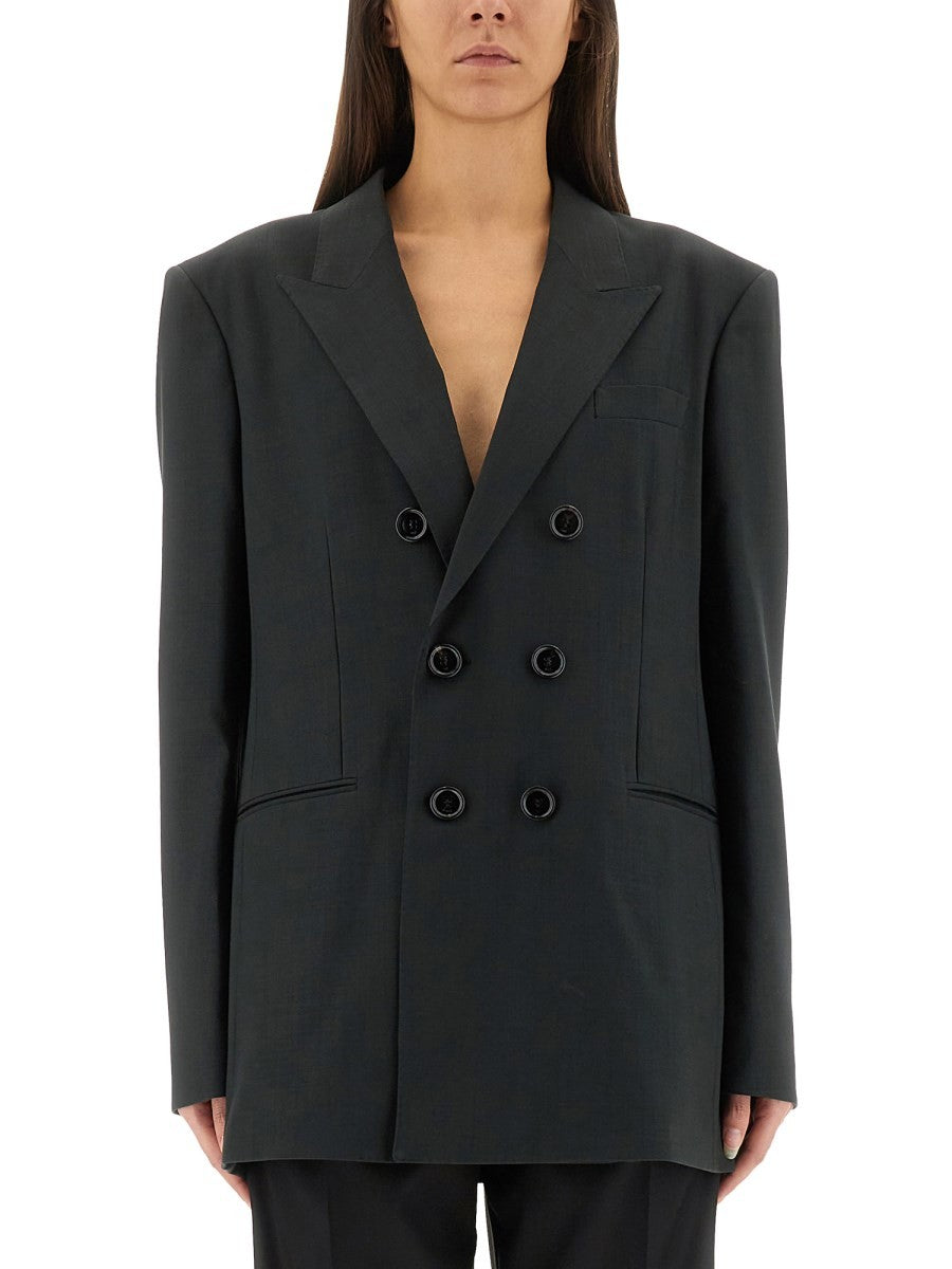 Ami Paris Women's Six Button Jacket Black