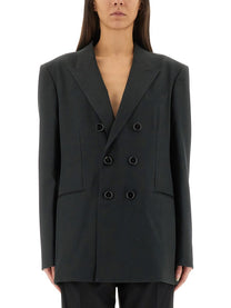 Ami Paris Women's Six Button Jacket Black