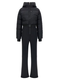 Yves Salomon Ski Suit Hood Lined Black