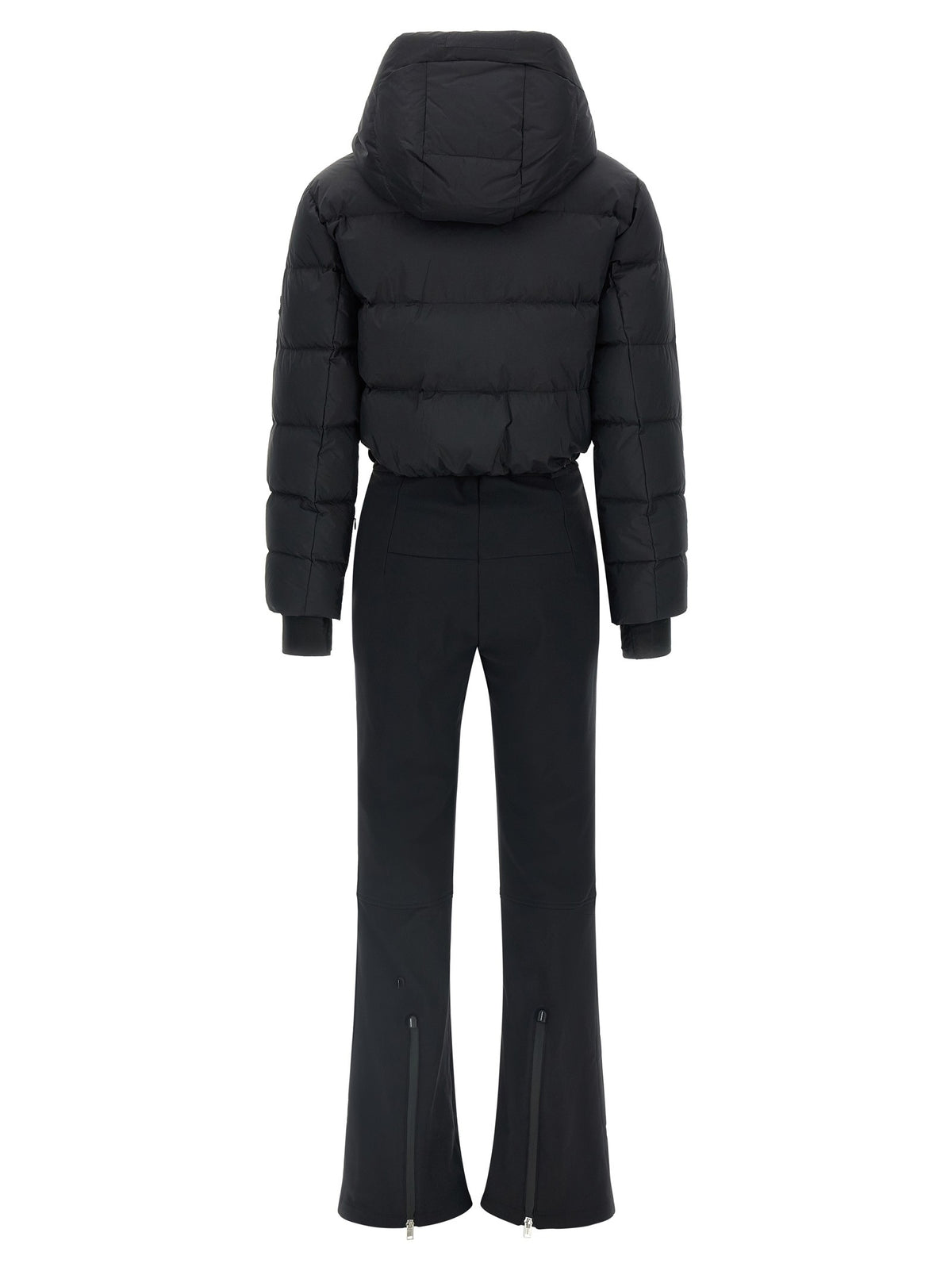 Yves Salomon Ski Suit Hood Lined Black