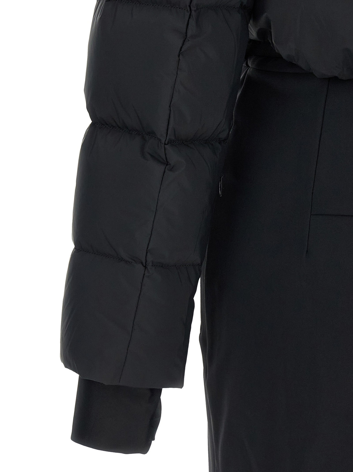 Yves Salomon Ski Suit Hood Lined Black