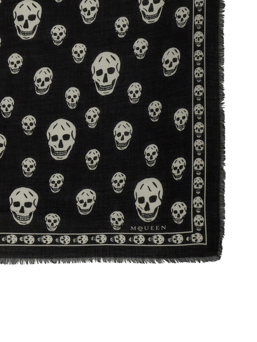 Alexander McQueen Women's Skull Scarf Black