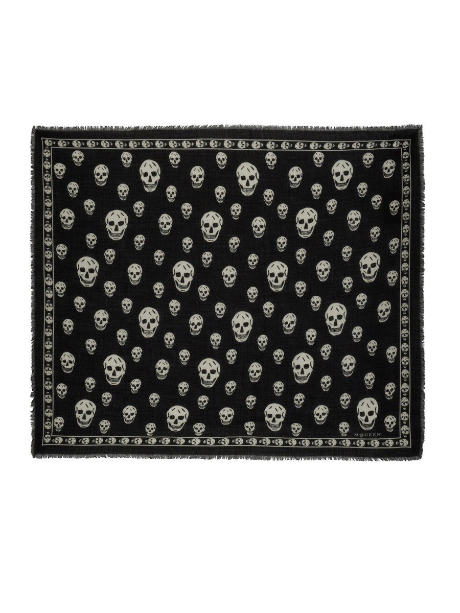 Alexander McQueen Women's Skull Scarf Black