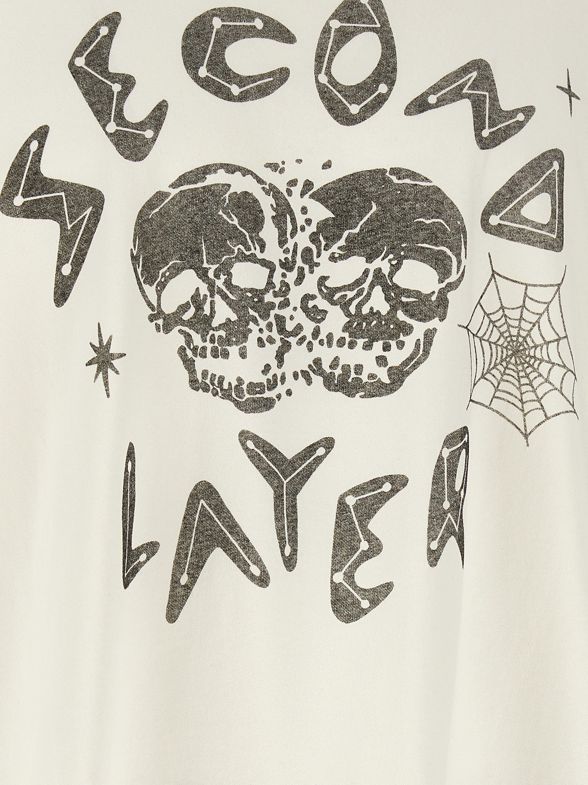 SECOND/LAYER Skull Shirt White