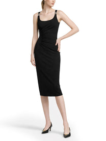 Versace Women's Sleeveless Midi Dress Black
