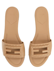 Fendi Women's Slide Tube Con Fascia Beige