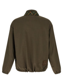Song For The Mute Slim Coach Jacket Brown