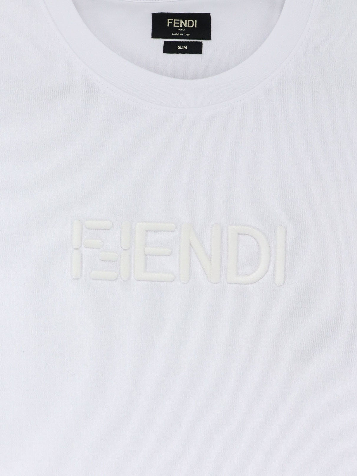 Fendi Men's Slim Fit Cotton Shirt White