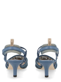 Fendi Women's Slingback Colibrì Lite Con Tacco Medio Blue