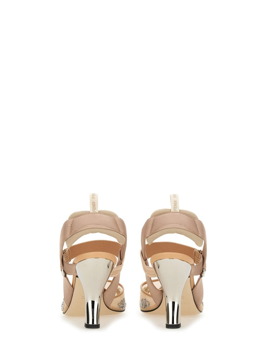 Fendi Women's Slingback Hummingbird Lite Beige