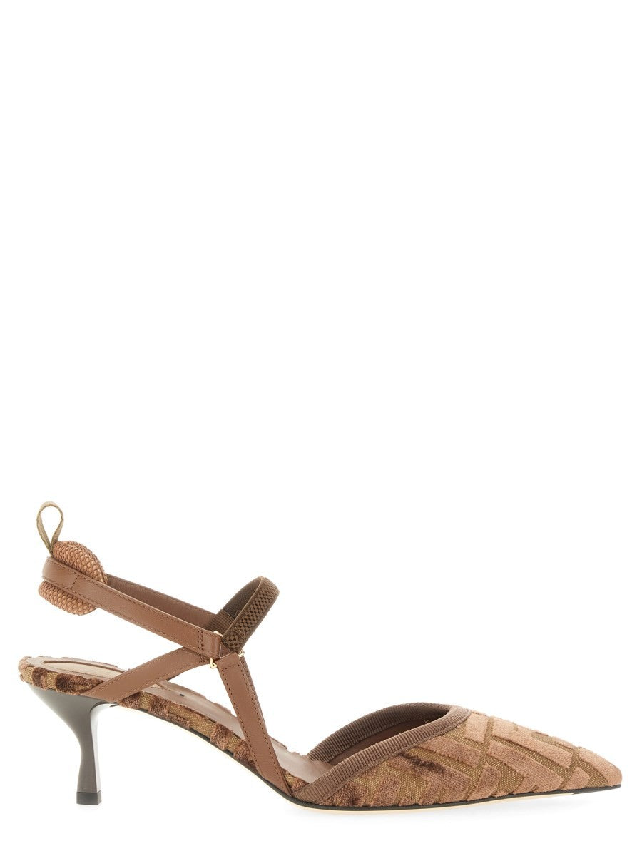 Fendi Women's Slingback Shoe Hummingbird Lite Brown